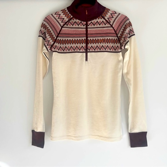 Kari Traa Fair Isle Pattern 100% Wool Base Layer Size Small NWOT - Picture 7 of 9